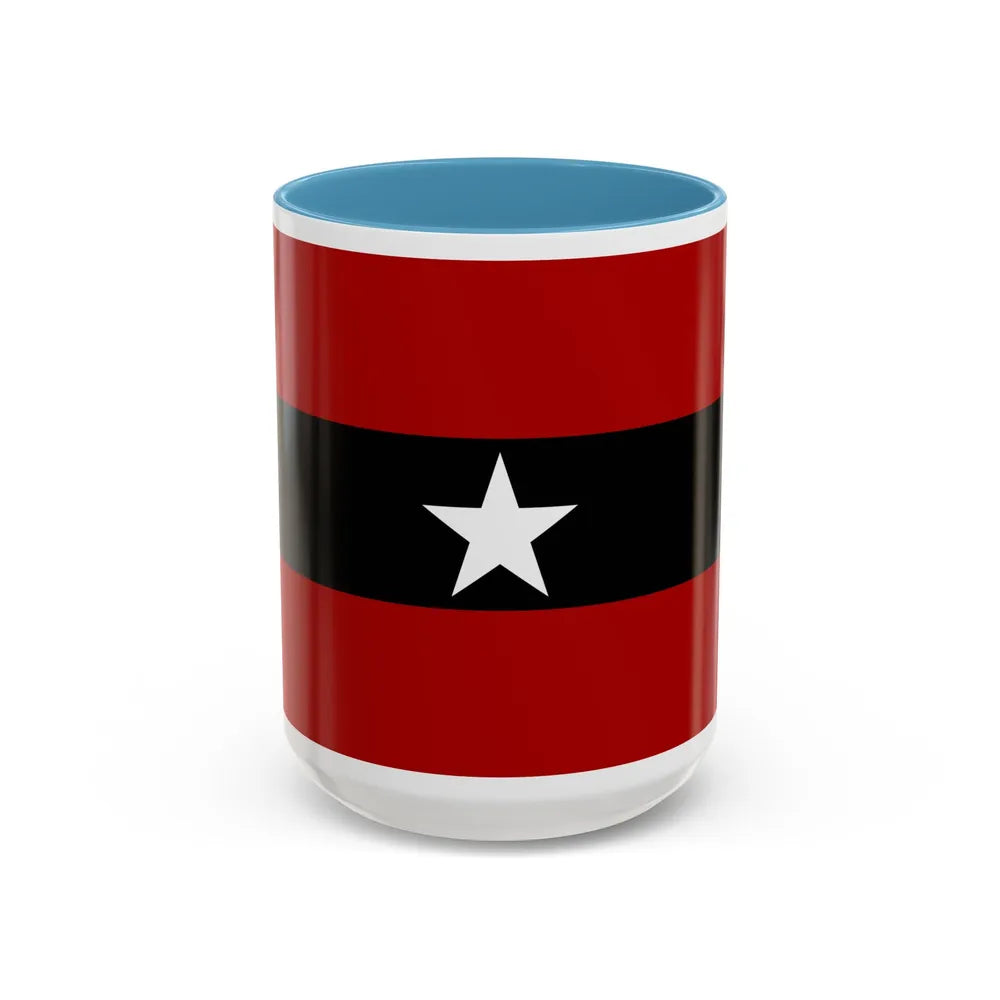 Principality of Albania Civil ensign 1914 to 1925 - Accent Coffee Mug 15oz Light Blue - Go Mug Yourself