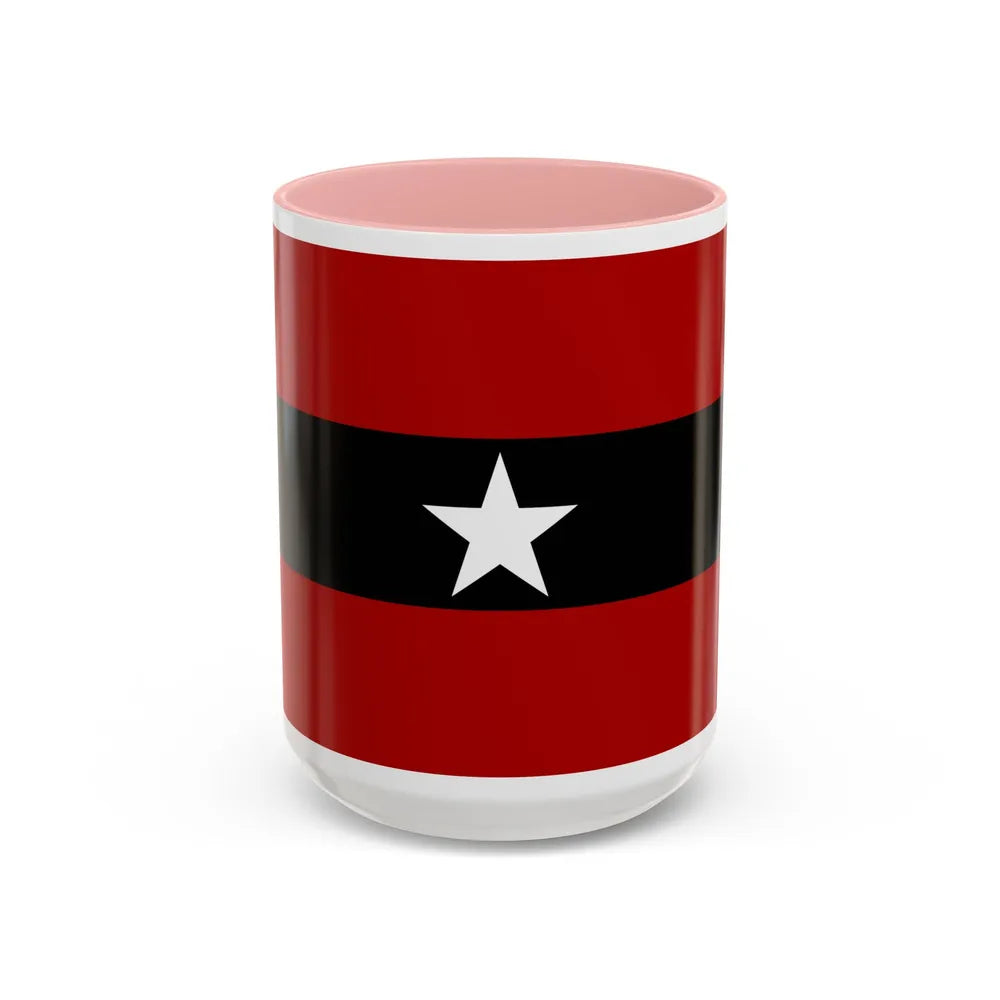 Principality of Albania Civil ensign 1914 to 1925 - Accent Coffee Mug 15oz Pink - Go Mug Yourself