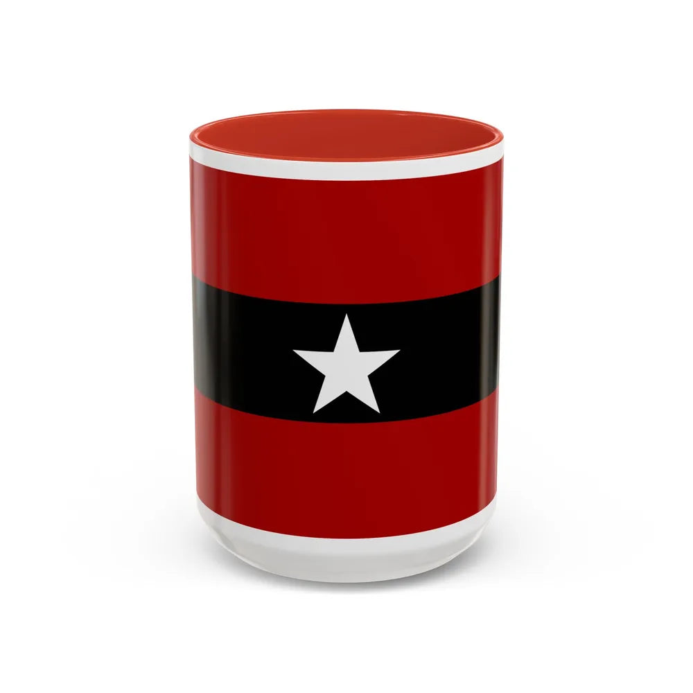 Principality of Albania Civil ensign 1914 to 1925 - Accent Coffee Mug 15oz Red - Go Mug Yourself
