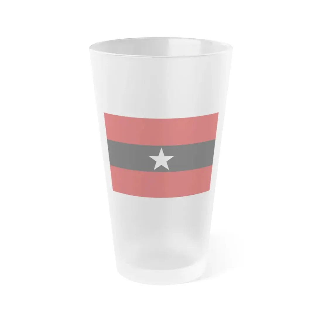 Principality of Albania Civil ensign 1914 to 1925 - Frosted Pint Glass 16oz 16oz Frosted - Go Mug Yourself