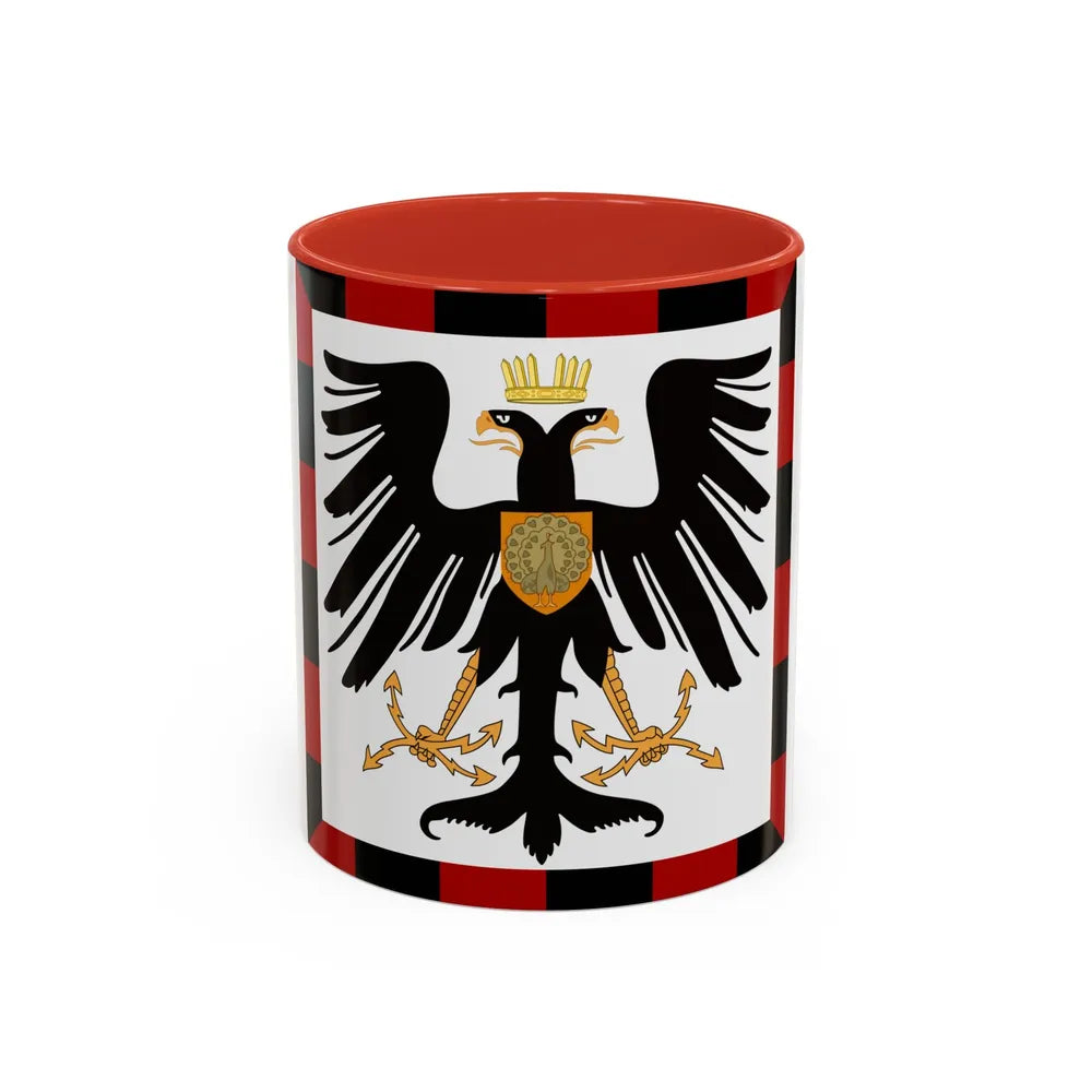 Principality of Albania Crown Prince's standard House of Wied - Accent Coffee Mug 11oz Red - Go Mug Yourself
