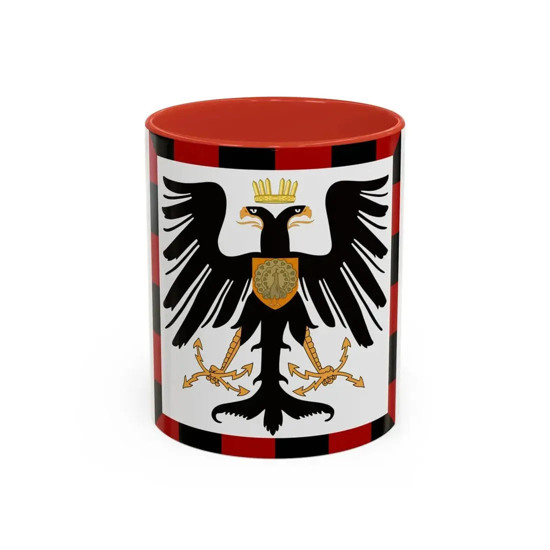 Principality of Albania Crown Prince's standard House of Wied - Accent Coffee Mug 11oz Red - Go Mug Yourself