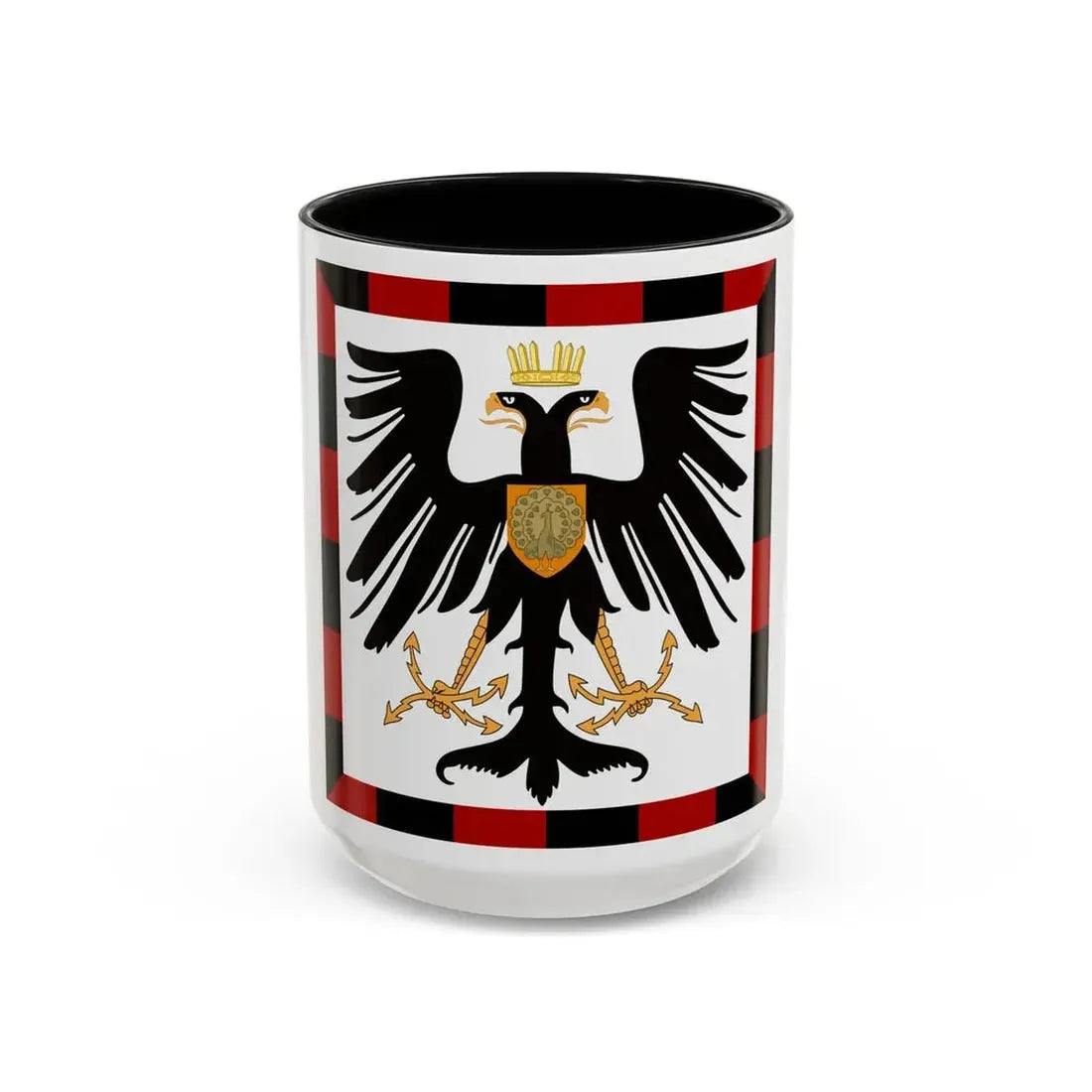 Principality of Albania Crown Prince's standard House of Wied - Accent Coffee Mug 15oz Black - Go Mug Yourself