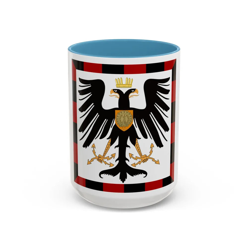 Principality of Albania Crown Prince's standard House of Wied - Accent Coffee Mug 15oz Light Blue - Go Mug Yourself