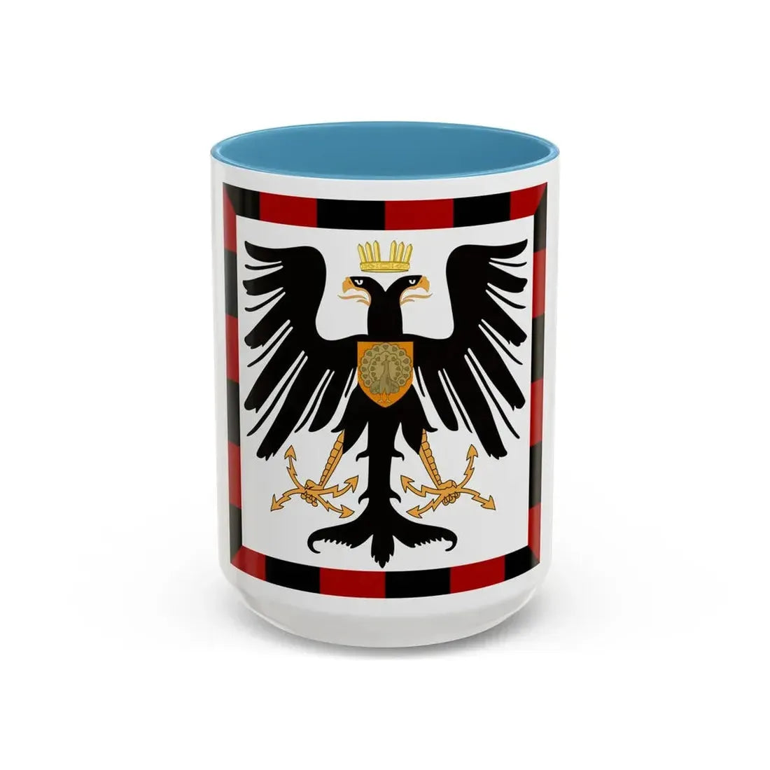 Principality of Albania Crown Prince's standard House of Wied - Accent Coffee Mug 15oz Light Blue - Go Mug Yourself
