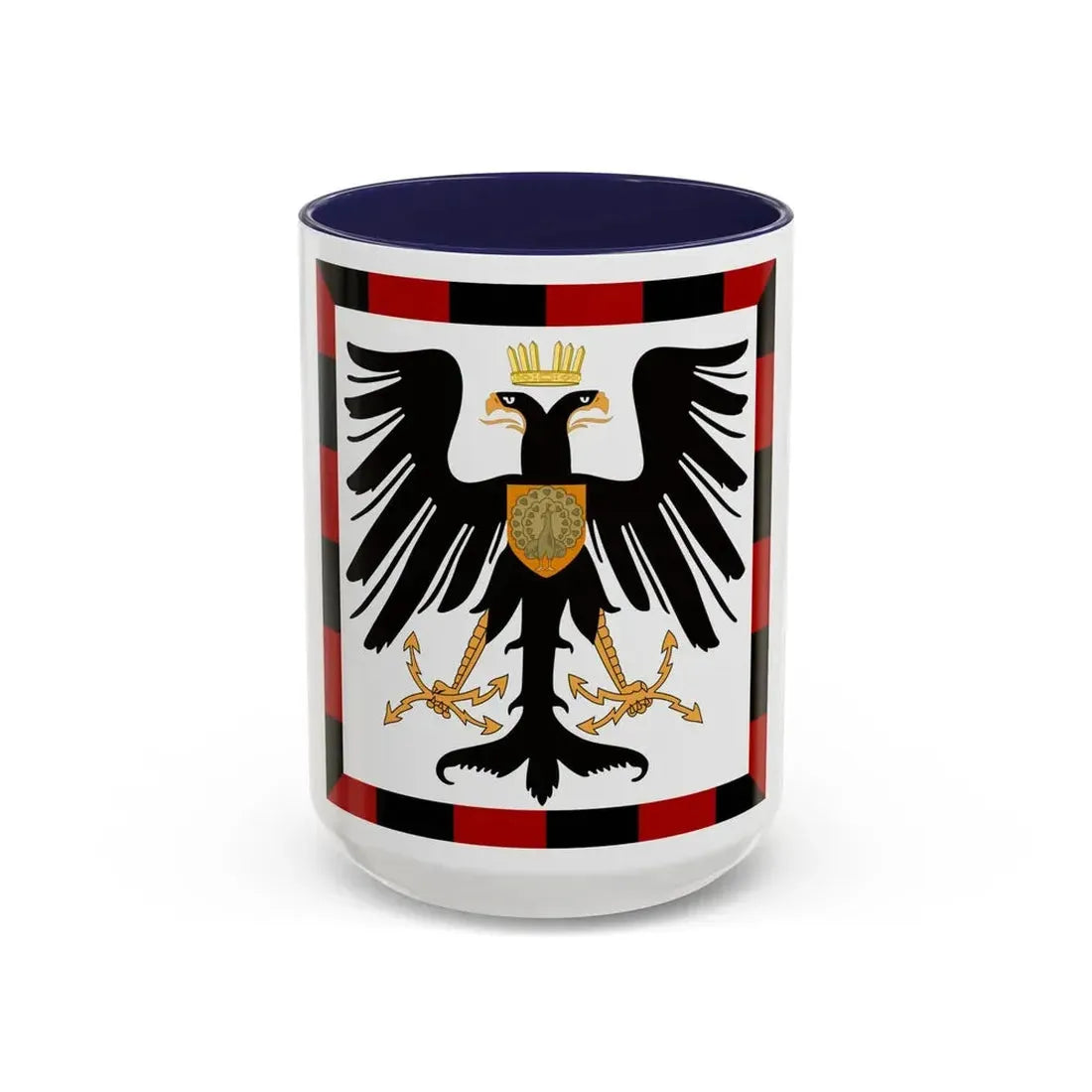 Principality of Albania Crown Prince's standard House of Wied - Accent Coffee Mug 15oz Navy - Go Mug Yourself