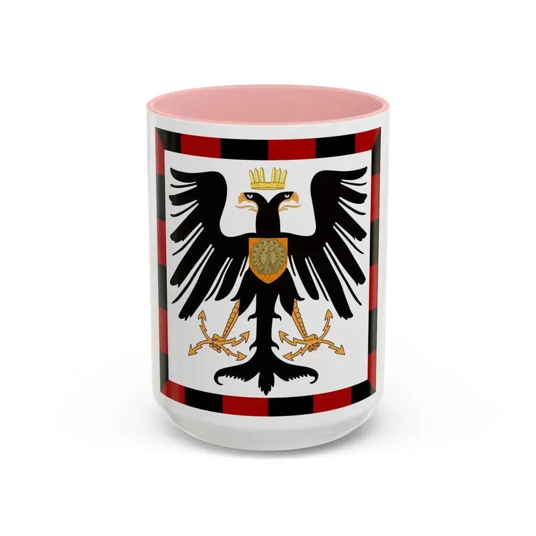 Principality of Albania Crown Prince's standard House of Wied - Accent Coffee Mug 15oz Pink - Go Mug Yourself