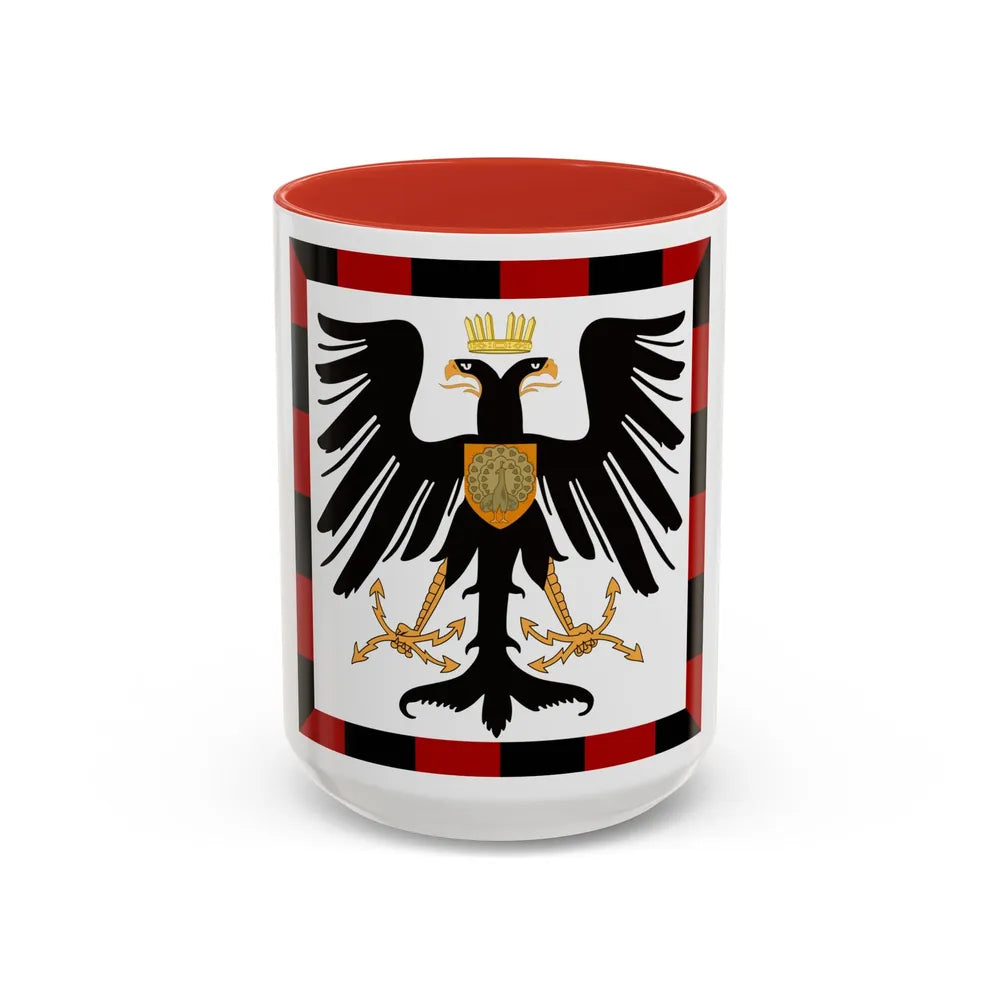 Principality of Albania Crown Prince's standard House of Wied - Accent Coffee Mug 15oz Red - Go Mug Yourself