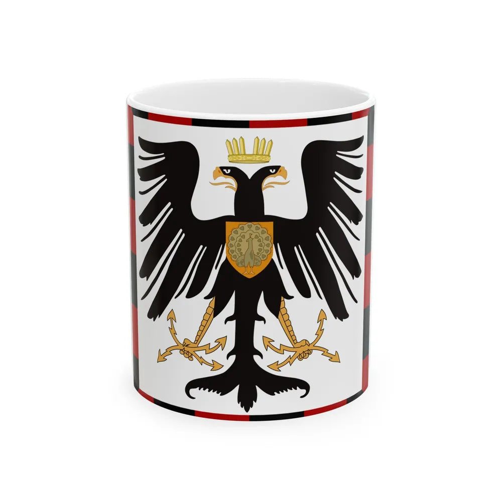Principality of Albania - Crown Princes standard House of Wied (Albania) White Coffee Mug 11oz - Go Mug Yourself