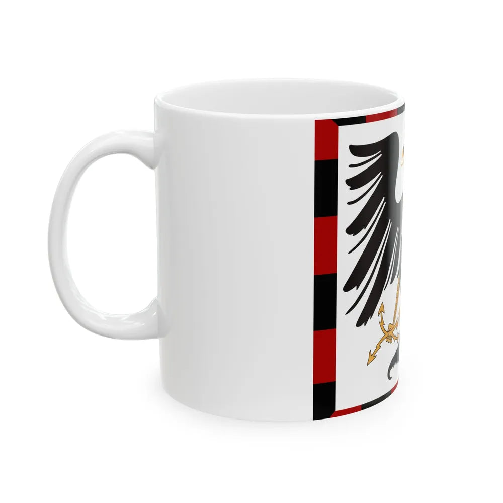 Principality of Albania - Crown Princes standard House of Wied (Albania) White Coffee Mug - Go Mug Yourself