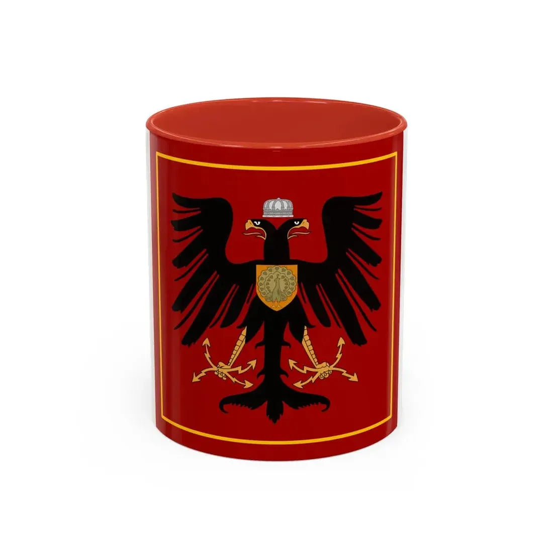 Principality of Albania Princess standard House of Wied - Accent Coffee Mug 11oz Red - Go Mug Yourself