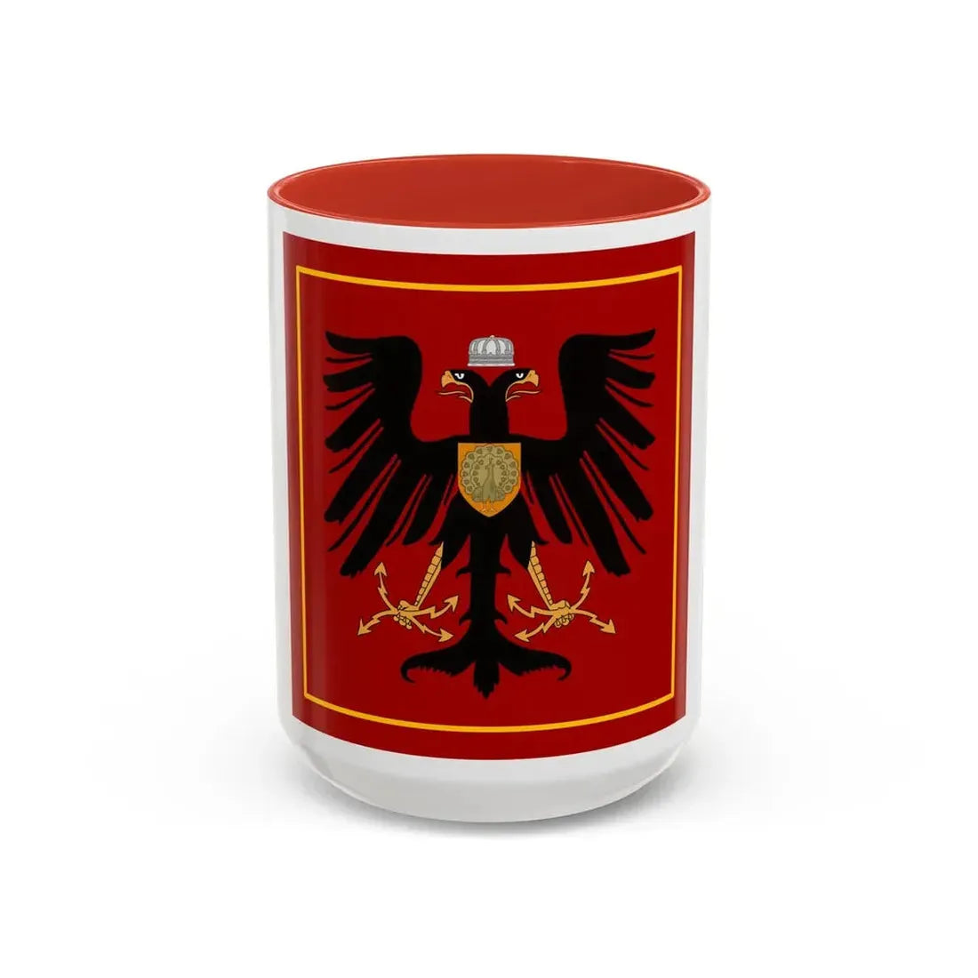 Principality of Albania Princess standard House of Wied - Accent Coffee Mug 15oz Red - Go Mug Yourself