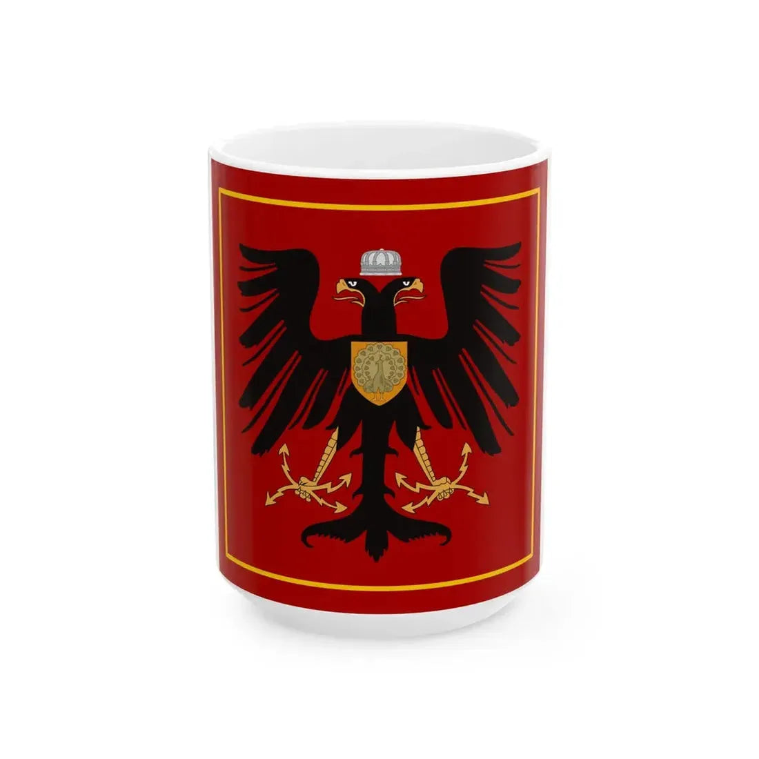 Principality of Albania - Princess standard House of Wied (Albania) White Coffee Mug 15oz - Go Mug Yourself