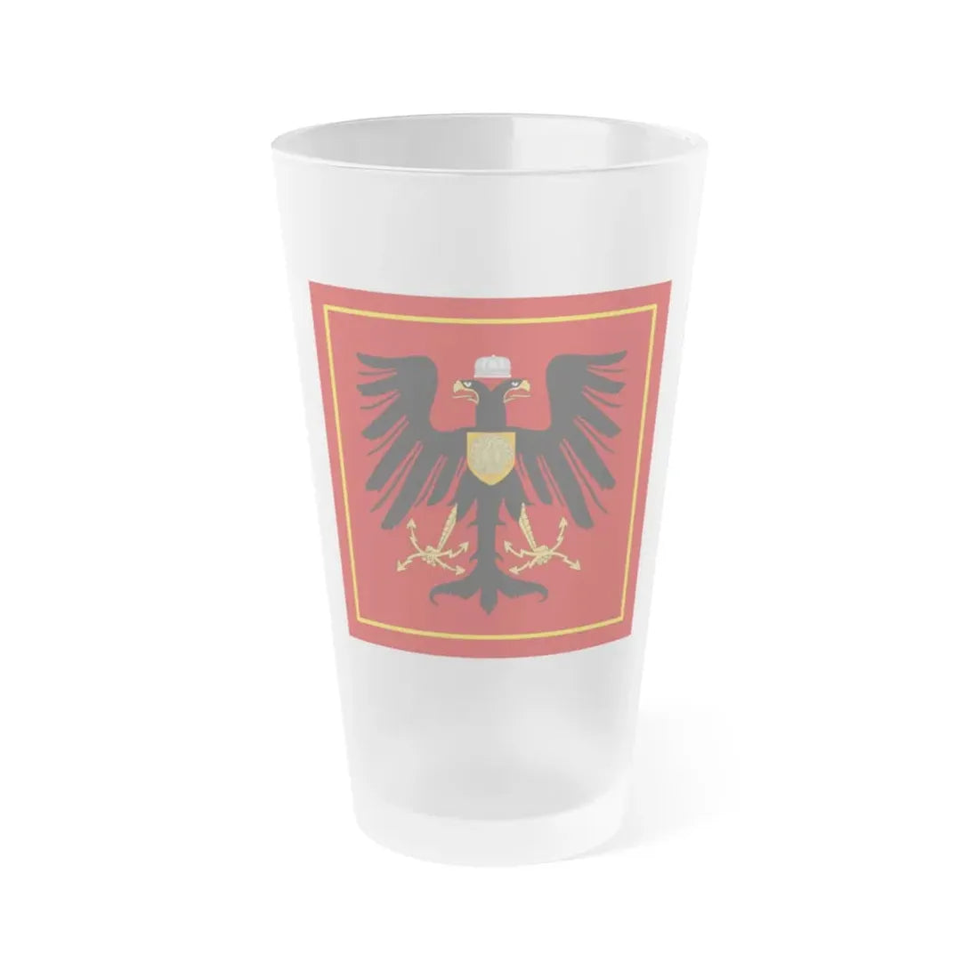 Principality of Albania Princess standard House of Wied - Frosted Pint Glass 16oz 16oz Frosted - Go Mug Yourself