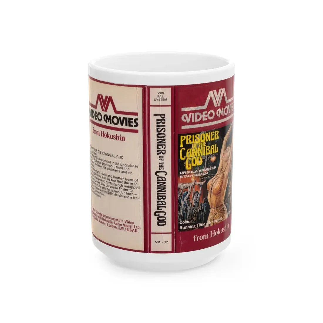 PRISONER OF THE CANNIBAL GOD (VHS COVER) - White Coffee Mug 15oz - Go Mug Yourself