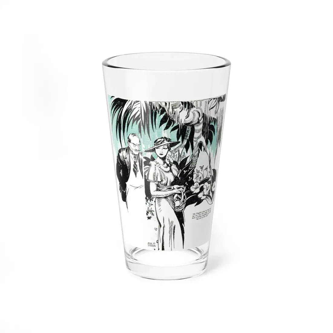 Private Jungle, The Bluebook Magazine, August 1933 (Magazine Illustration) Pint Glass 16oz 16oz - Go Mug Yourself