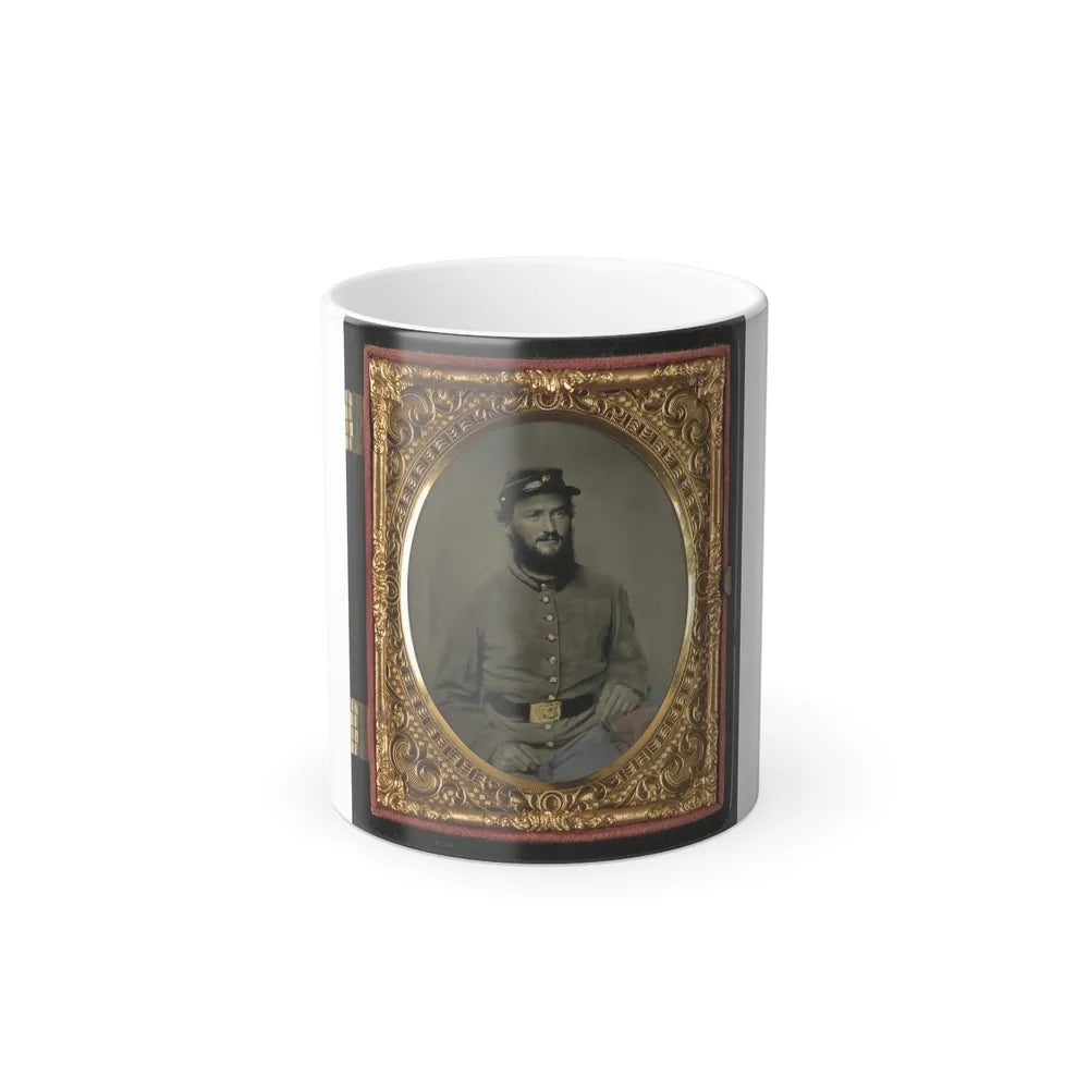 Private Raymond Gause or Gouse of Co. B, 22Nd Pennsylvania Cavalry Regiment, in Uniform (U.S. Civil War) Color Changing Coffee Mug 11oz-11oz-Go Mug Yourself
