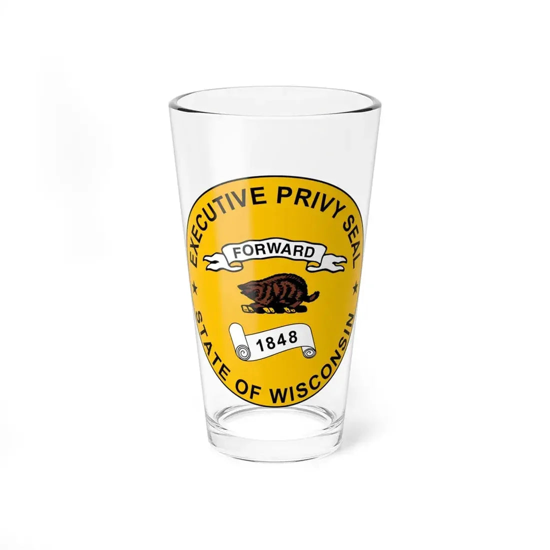 Privy Seal of Wisconsin - Pint Glass 16oz 16oz - Go Mug Yourself
