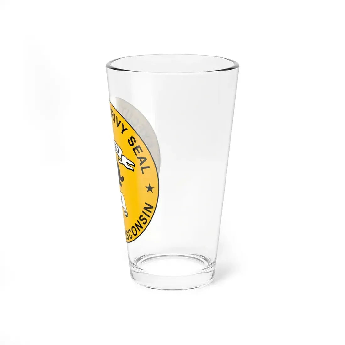 Privy Seal of Wisconsin - Pint Glass 16oz - Go Mug Yourself