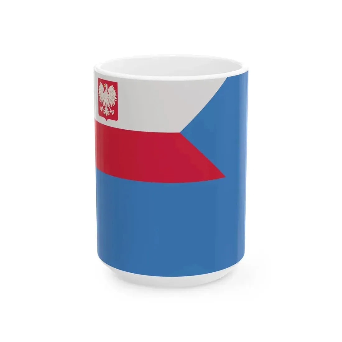 PRL Bandera pjp (Poland) White Coffee Mug 15oz - Go Mug Yourself
