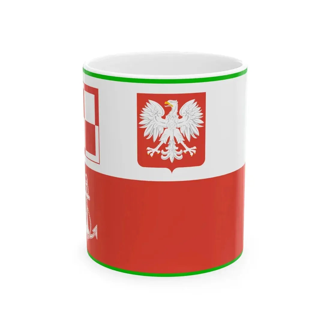 PRL Border Defence naval aviation flag (Poland) White Coffee Mug 11oz - Go Mug Yourself
