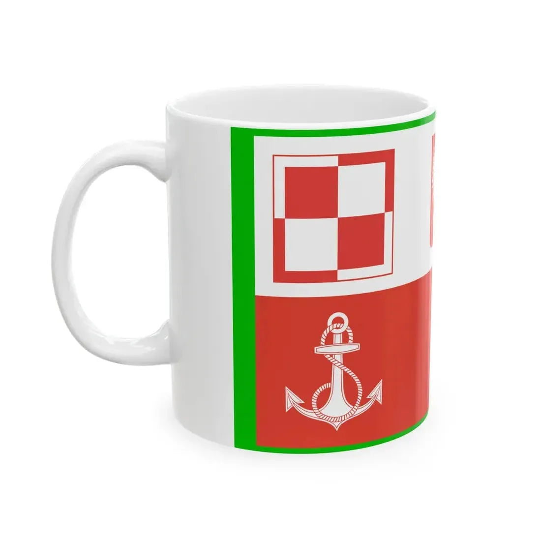 PRL Border Defence naval aviation flag (Poland) White Coffee Mug - Go Mug Yourself