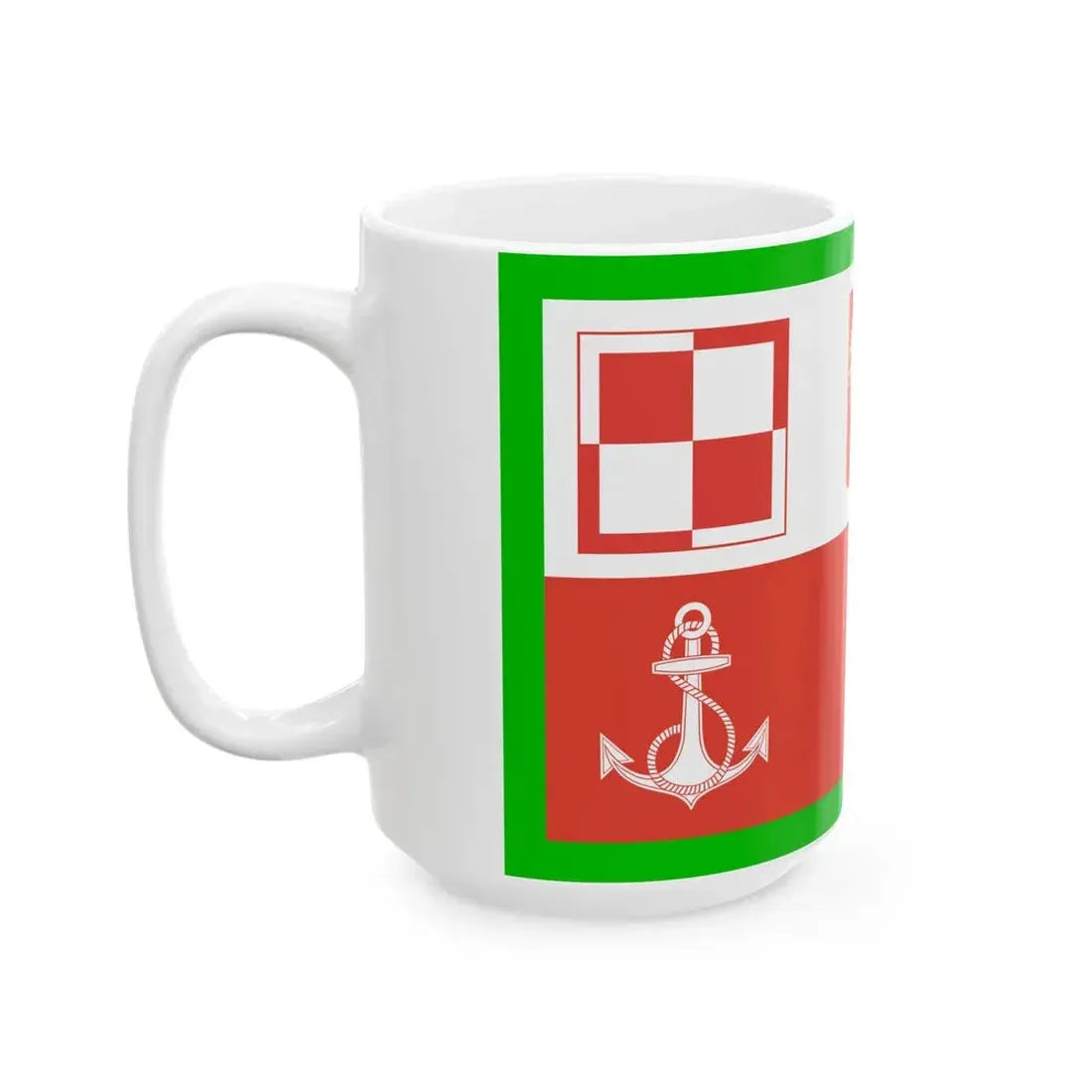 PRL Border Defence naval aviation flag (Poland) White Coffee Mug - Go Mug Yourself
