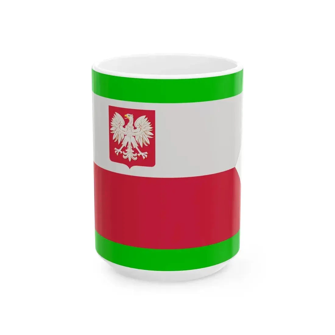 PRL Ensign Border Defence Army (Poland) White Coffee Mug 15oz - Go Mug Yourself
