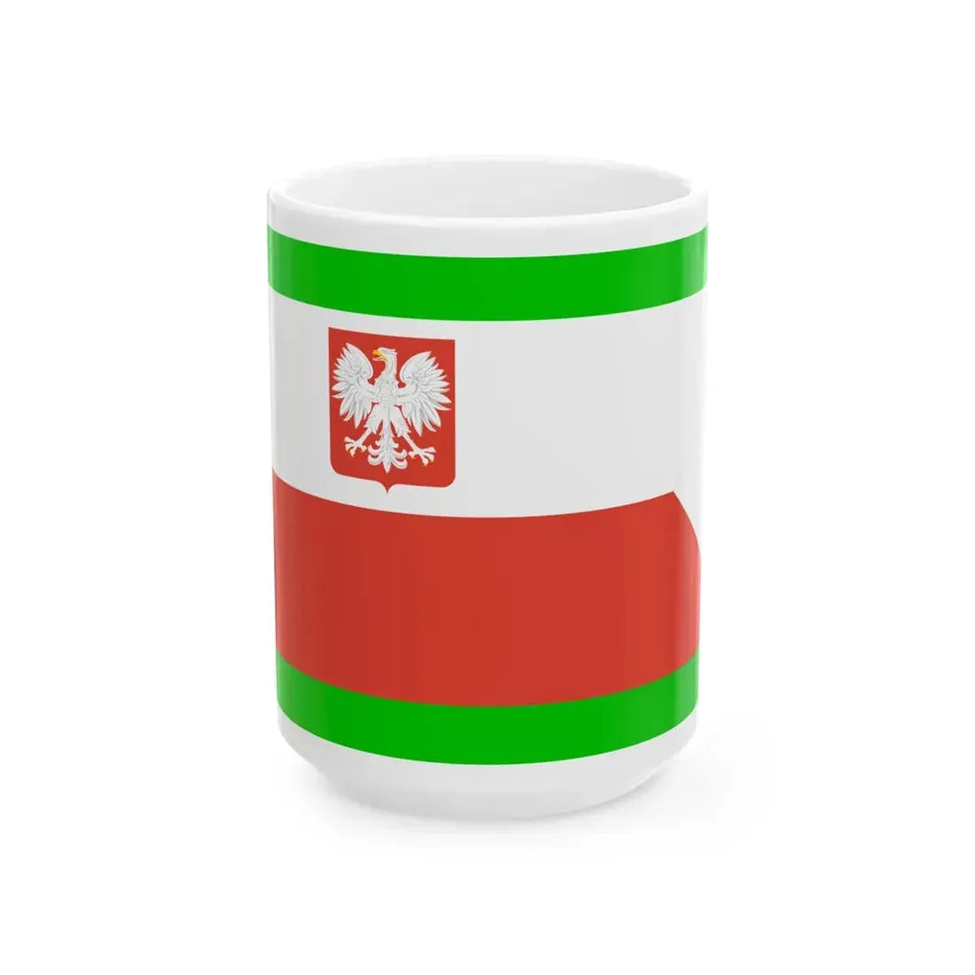 PRL Ensign Border Defence Army v2 (Poland) White Coffee Mug 15oz - Go Mug Yourself