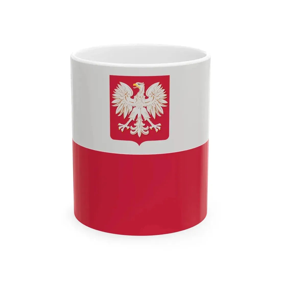 PRL PZZ ensign (Poland) White Coffee Mug 11oz - Go Mug Yourself