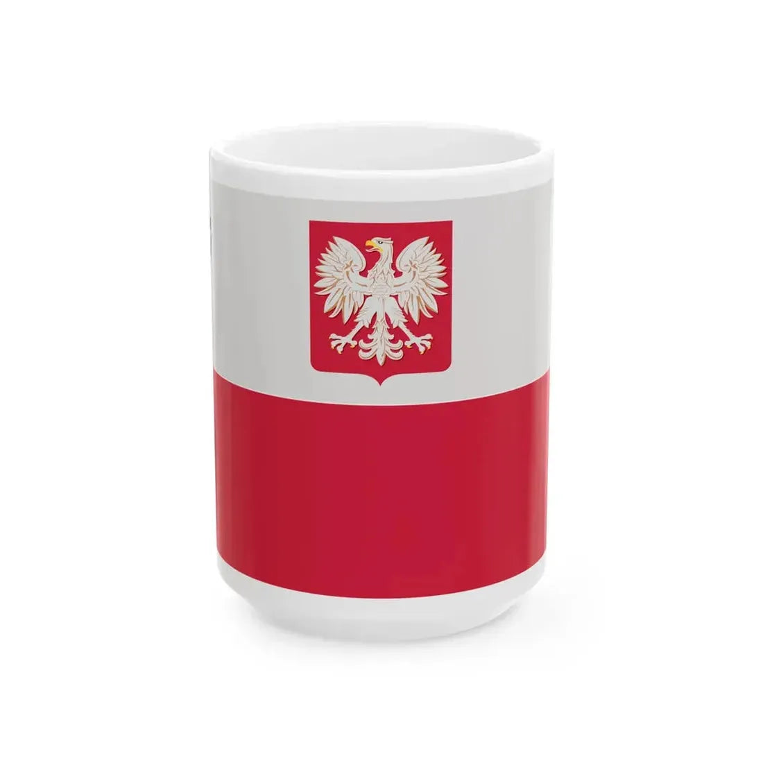 PRL PZZ ensign (Poland) White Coffee Mug 15oz - Go Mug Yourself