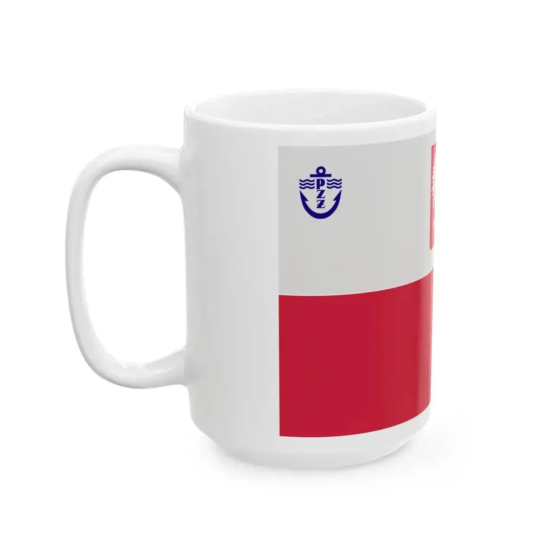 PRL PZZ ensign (Poland) White Coffee Mug - Go Mug Yourself
