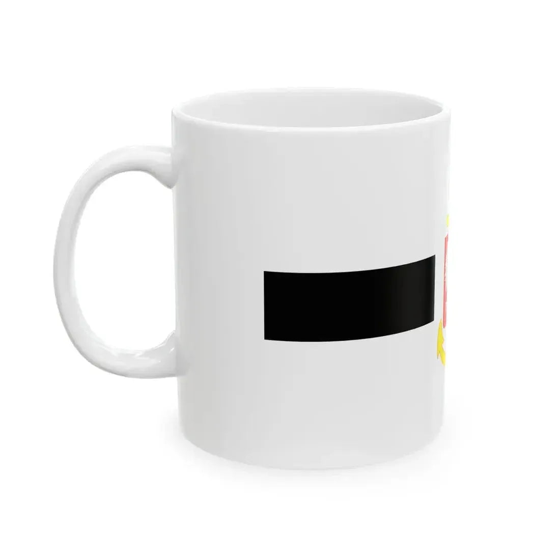 PRL service flag black (Poland) White Coffee Mug - Go Mug Yourself