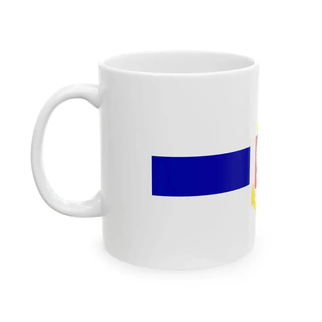 PRL service flag blue (Poland) White Coffee Mug - Go Mug Yourself
