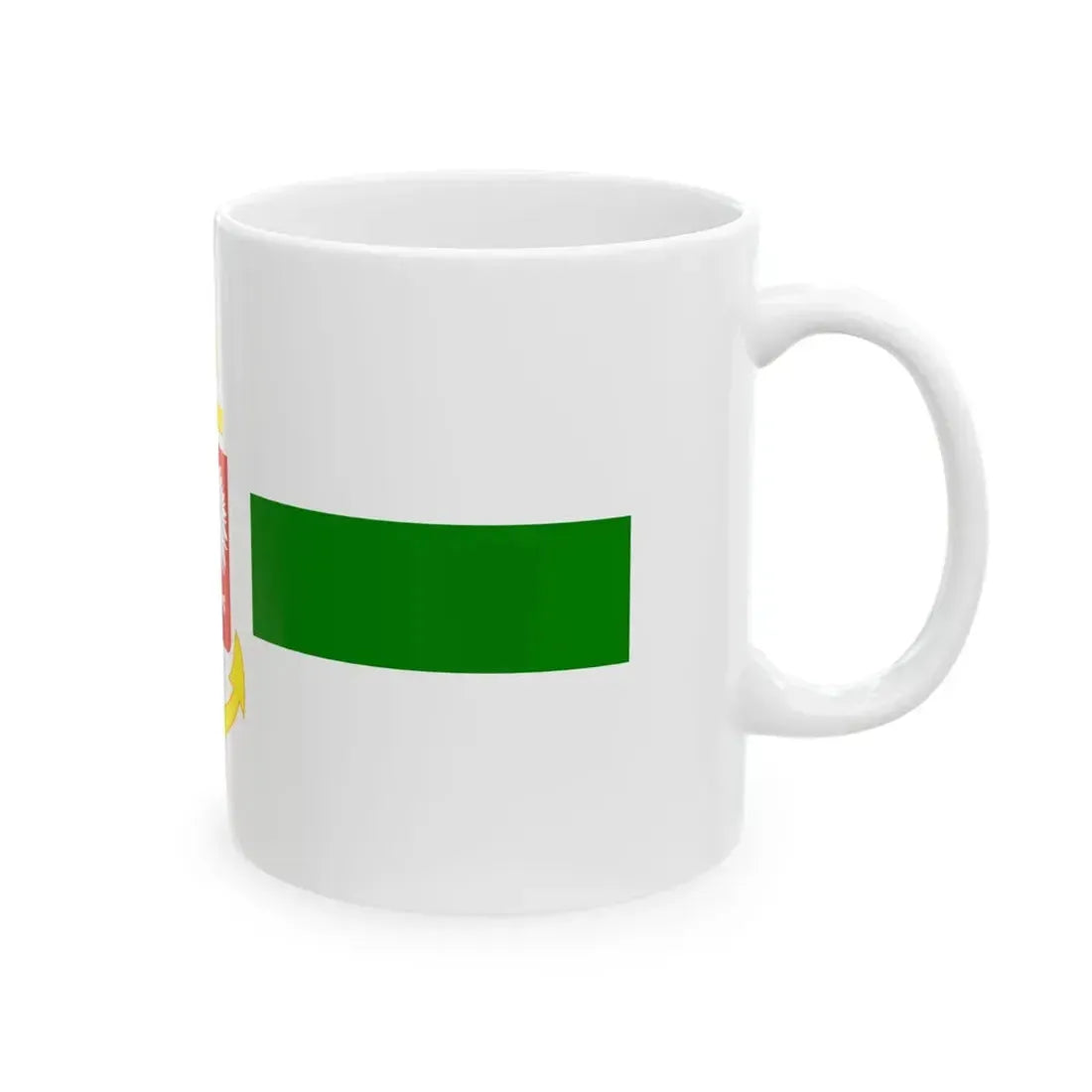 PRL service flag green (Poland) White Coffee Mug - Go Mug Yourself