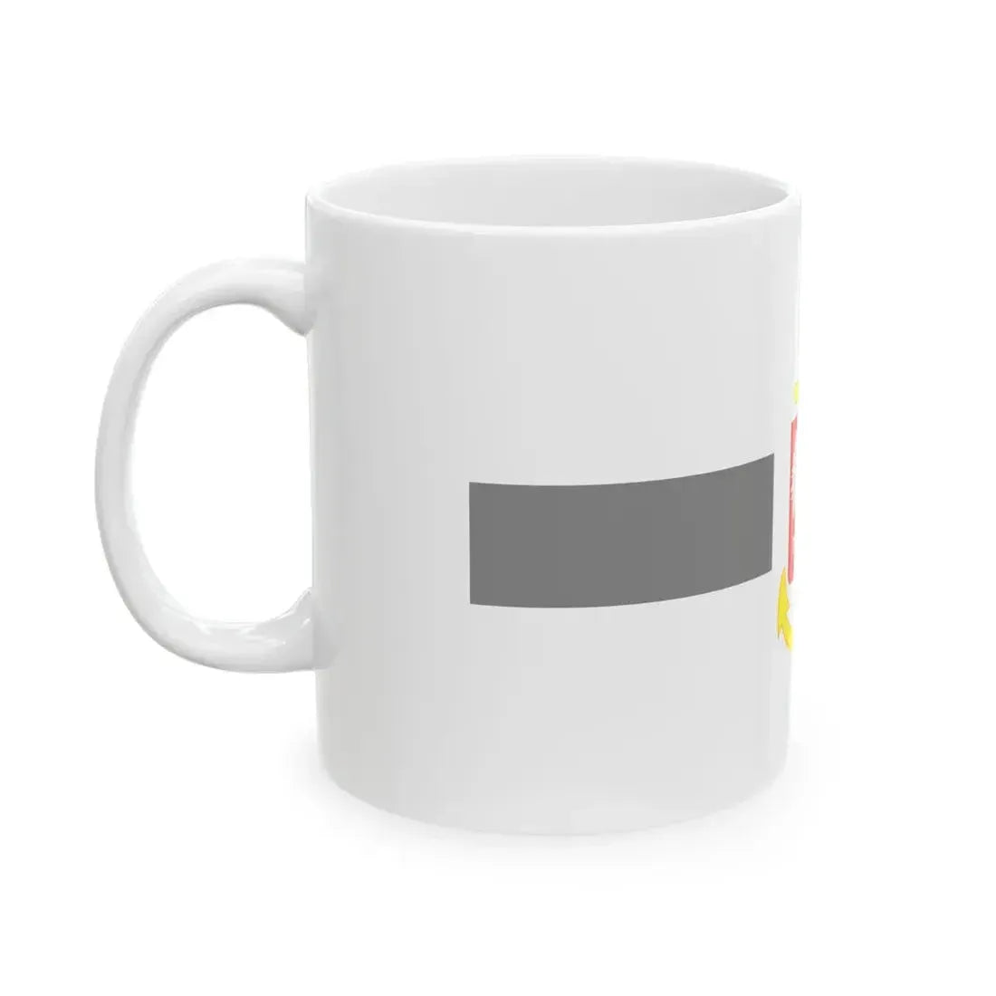 PRL service flag grey (Poland) White Coffee Mug - Go Mug Yourself