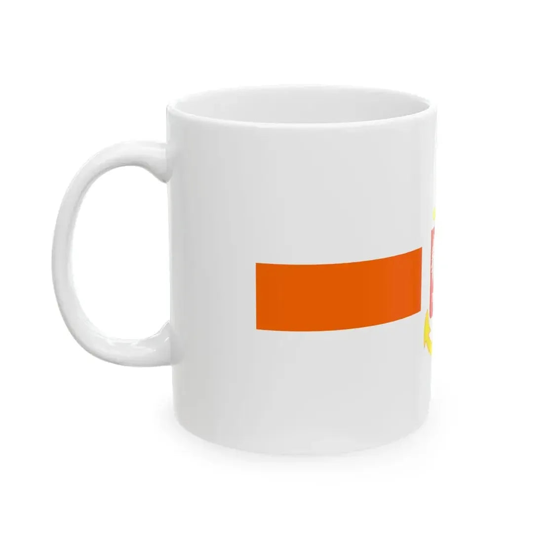 PRL service flag orange (Poland) White Coffee Mug - Go Mug Yourself