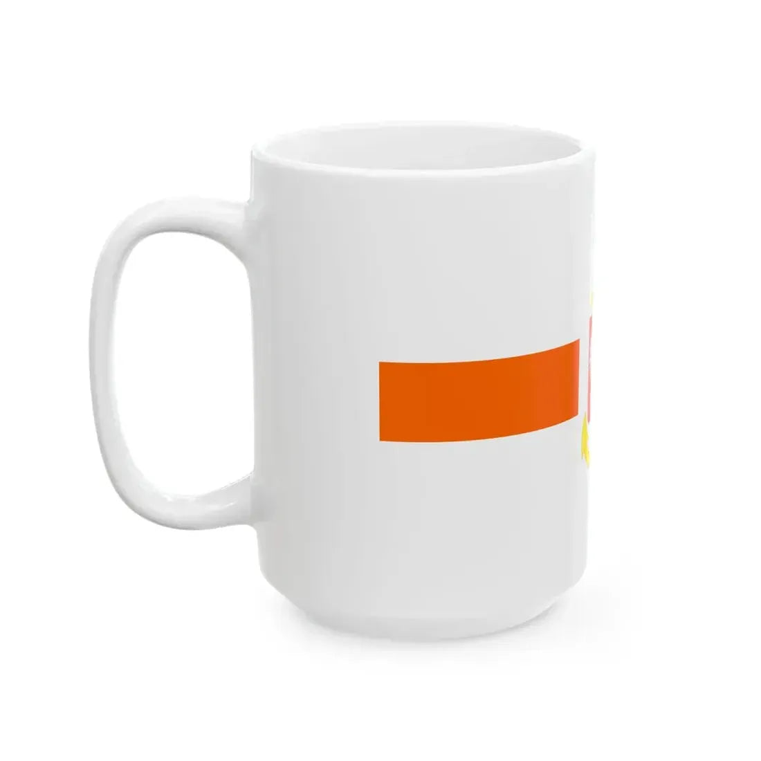 PRL service flag orange (Poland) White Coffee Mug - Go Mug Yourself