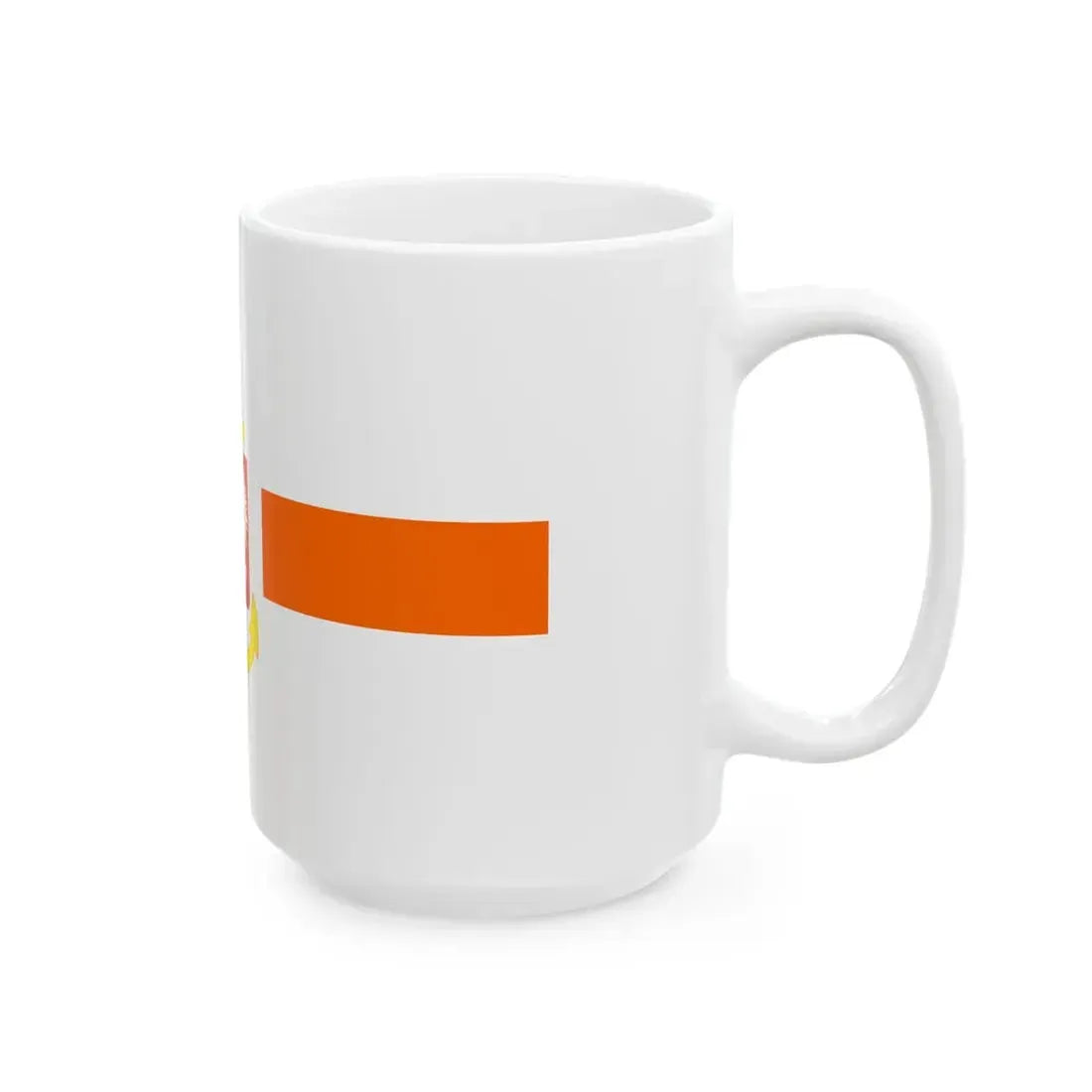 PRL service flag orange (Poland) White Coffee Mug - Go Mug Yourself