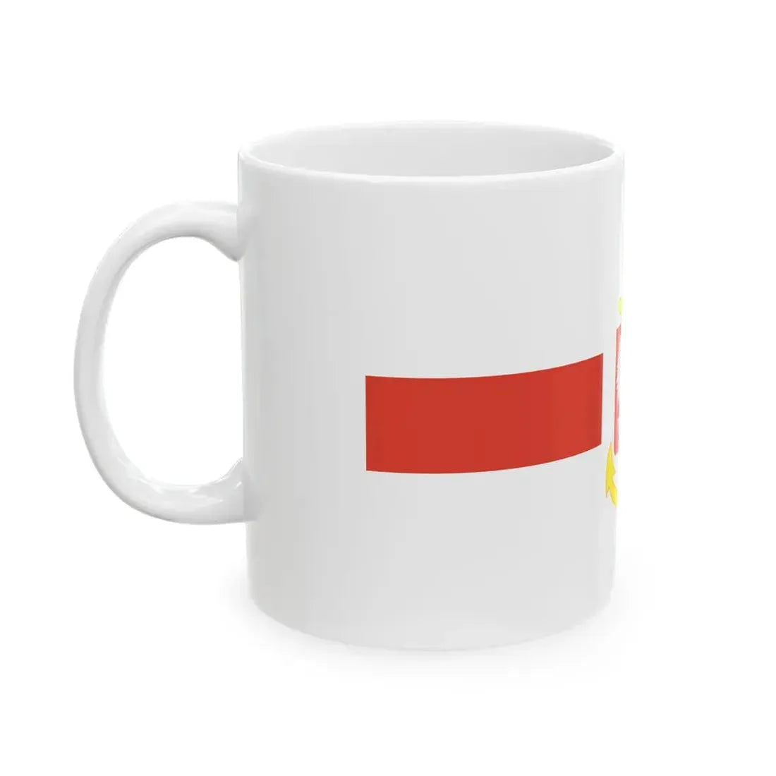 PRL service flag red (Poland) White Coffee Mug - Go Mug Yourself