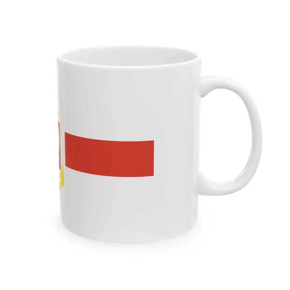 PRL service flag red (Poland) White Coffee Mug - Go Mug Yourself