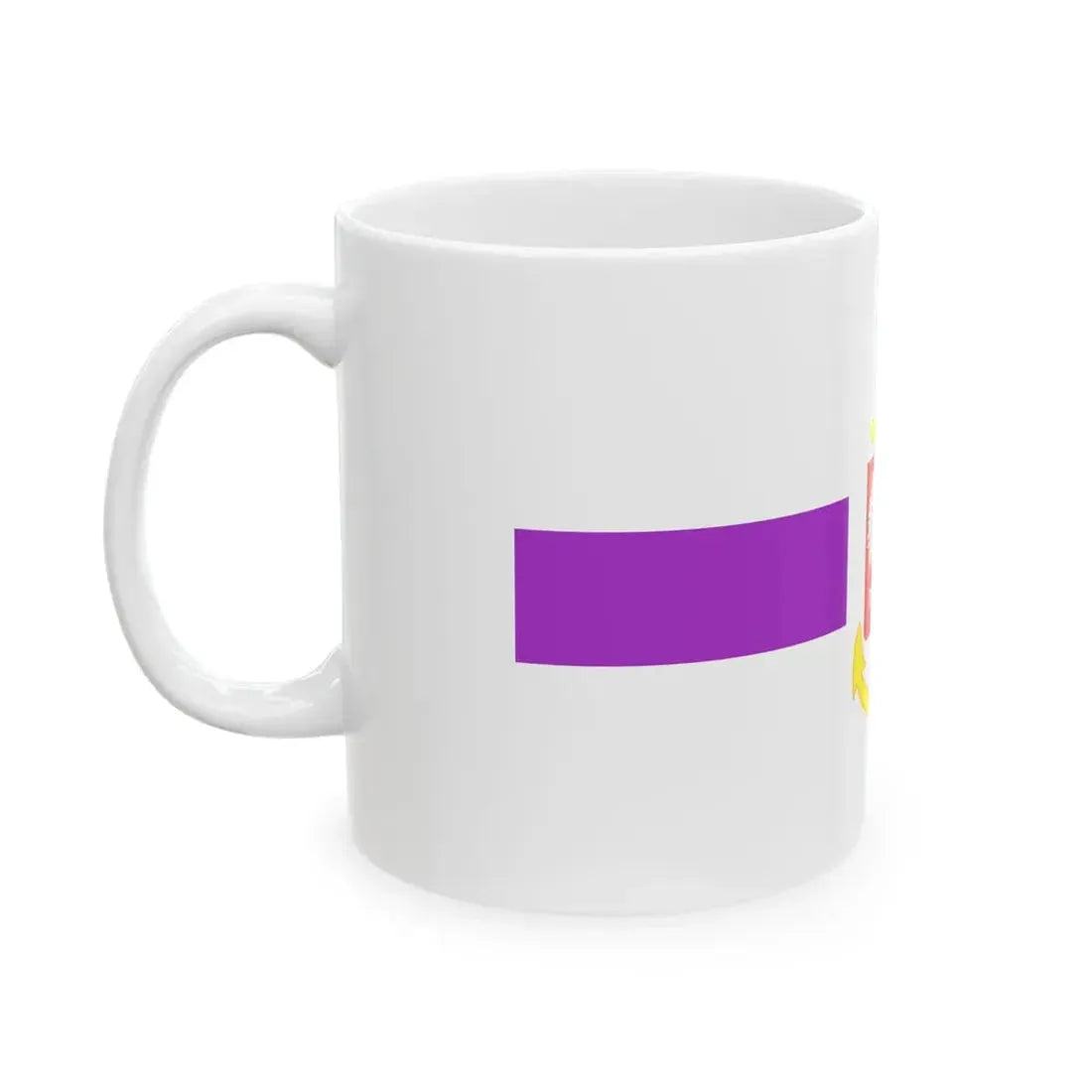 PRL service flag violet (Poland) White Coffee Mug - Go Mug Yourself