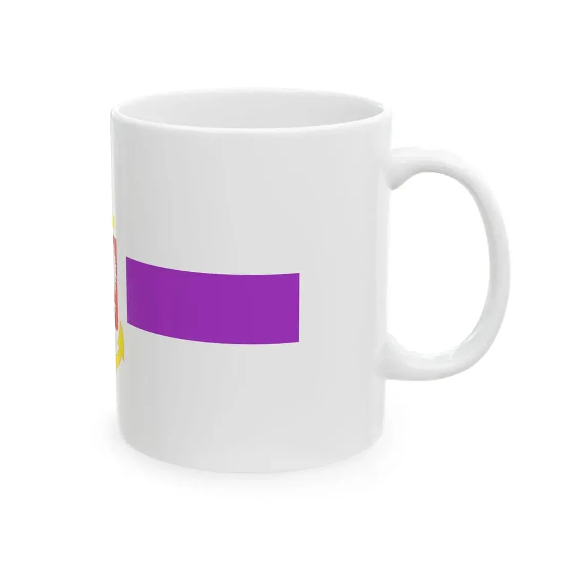 PRL service flag violet (Poland) White Coffee Mug - Go Mug Yourself