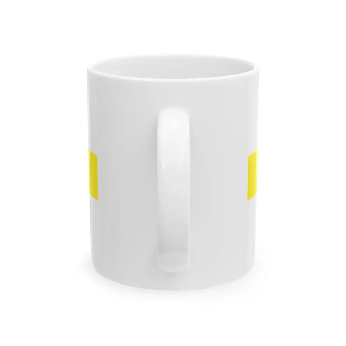 PRL service flag yellow (Poland) White Coffee Mug - Go Mug Yourself