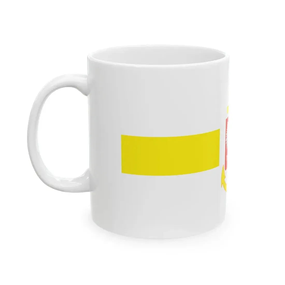 PRL service flag yellow (Poland) White Coffee Mug - Go Mug Yourself