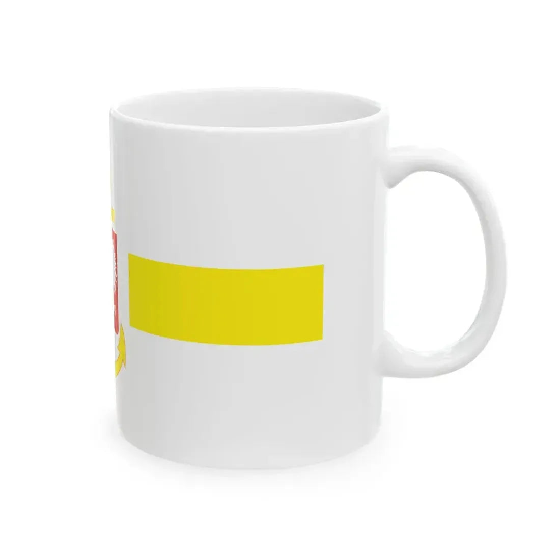 PRL service flag yellow (Poland) White Coffee Mug - Go Mug Yourself