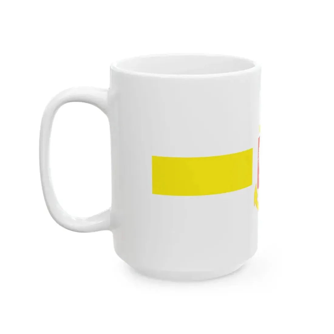 PRL service flag yellow (Poland) White Coffee Mug - Go Mug Yourself