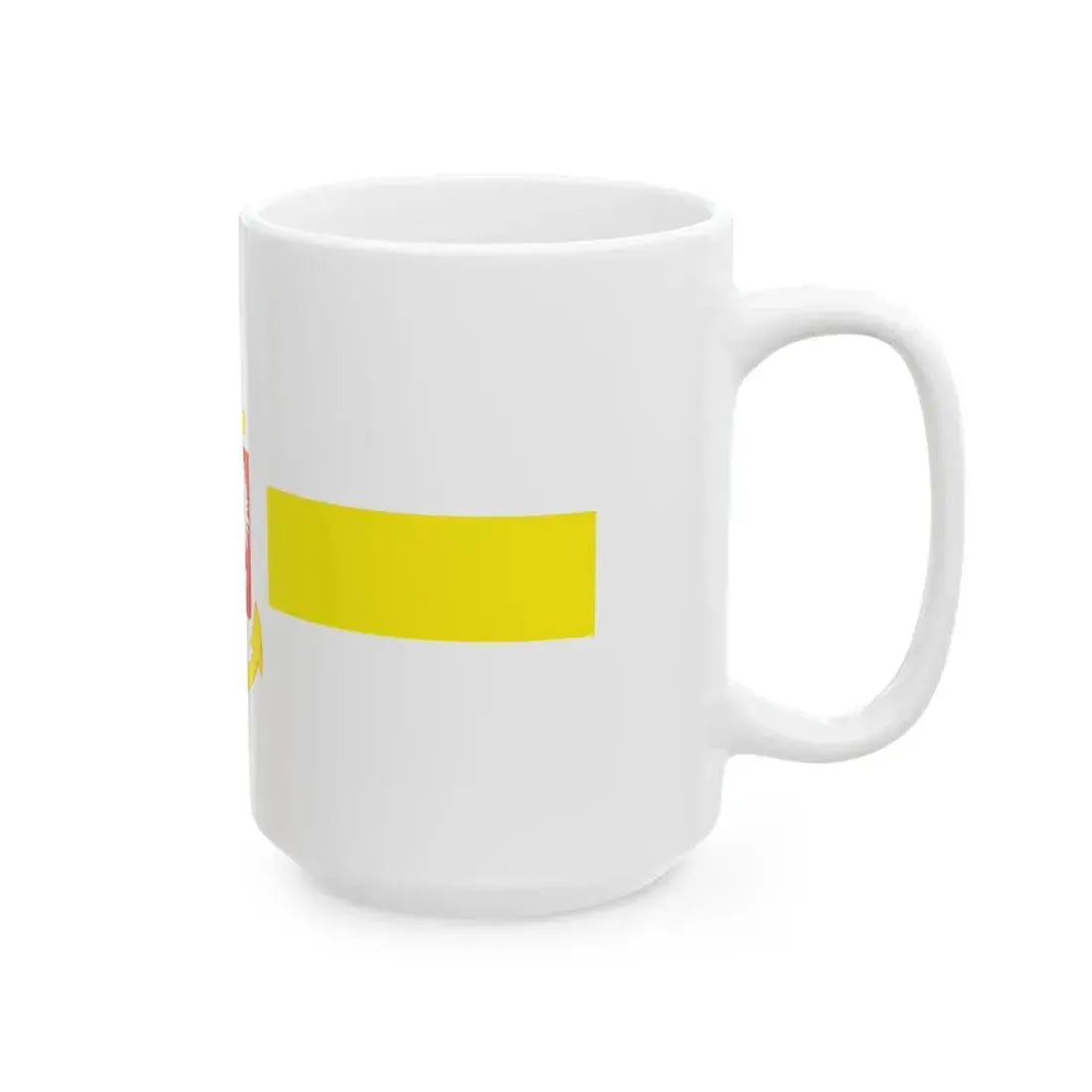 PRL service flag yellow (Poland) White Coffee Mug - Go Mug Yourself