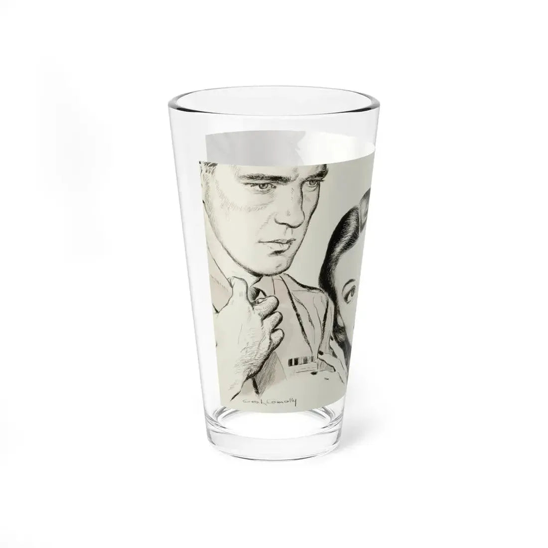 Probable interior magazine illustration, circa 1940 (Magazine Illustration) Pint Glass 16oz - Go Mug Yourself
