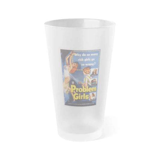PROBLEM GIRLS 1953 Movie Poster - Frosted Pint Glass 16oz Default Title - Go Mug Yourself
